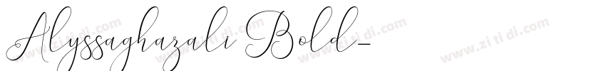 Alyssaghazali Bold字体转换